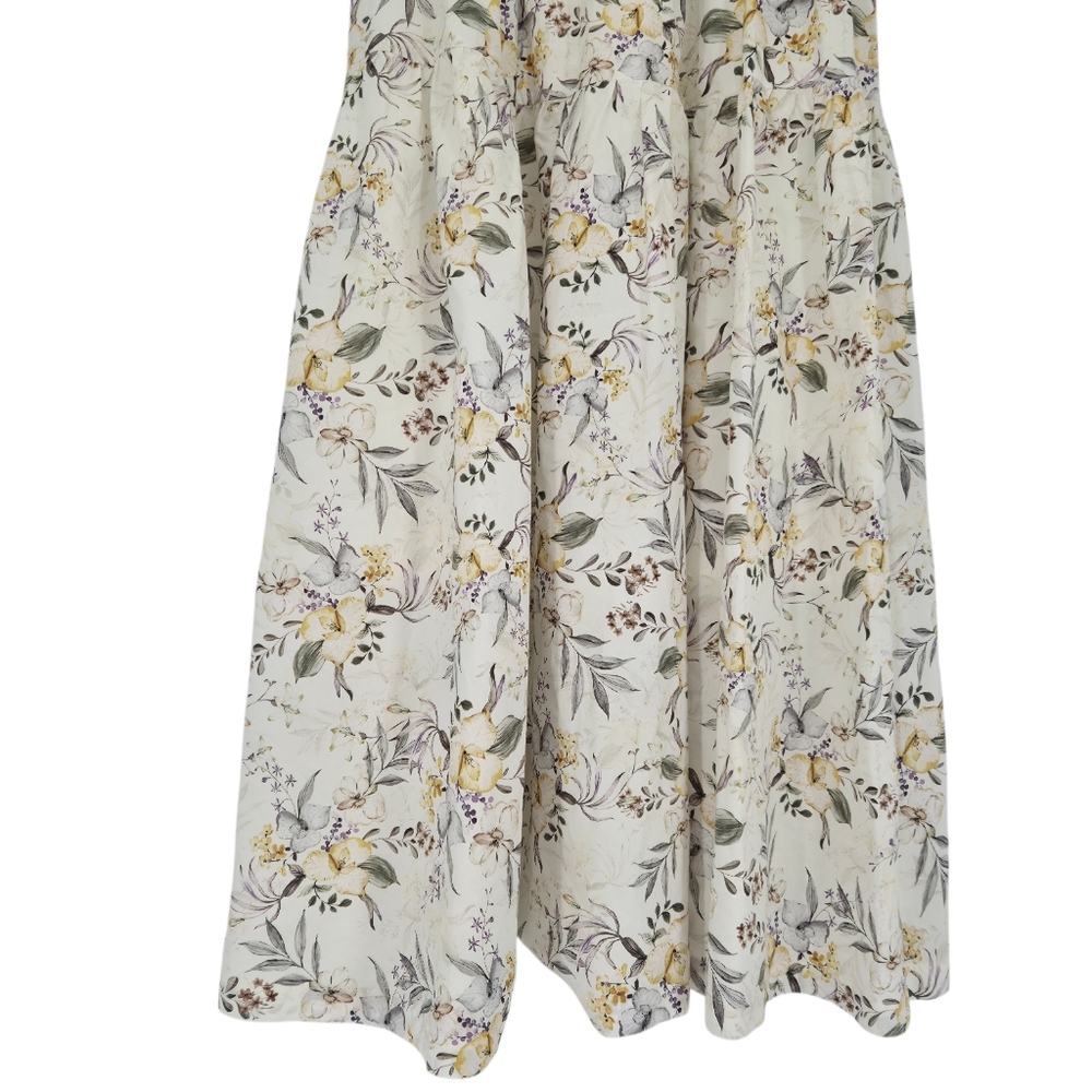 En Saison Mindy Midi Ruffle Sleeve Pull-on Cotton Dress - Picture 5 of 11